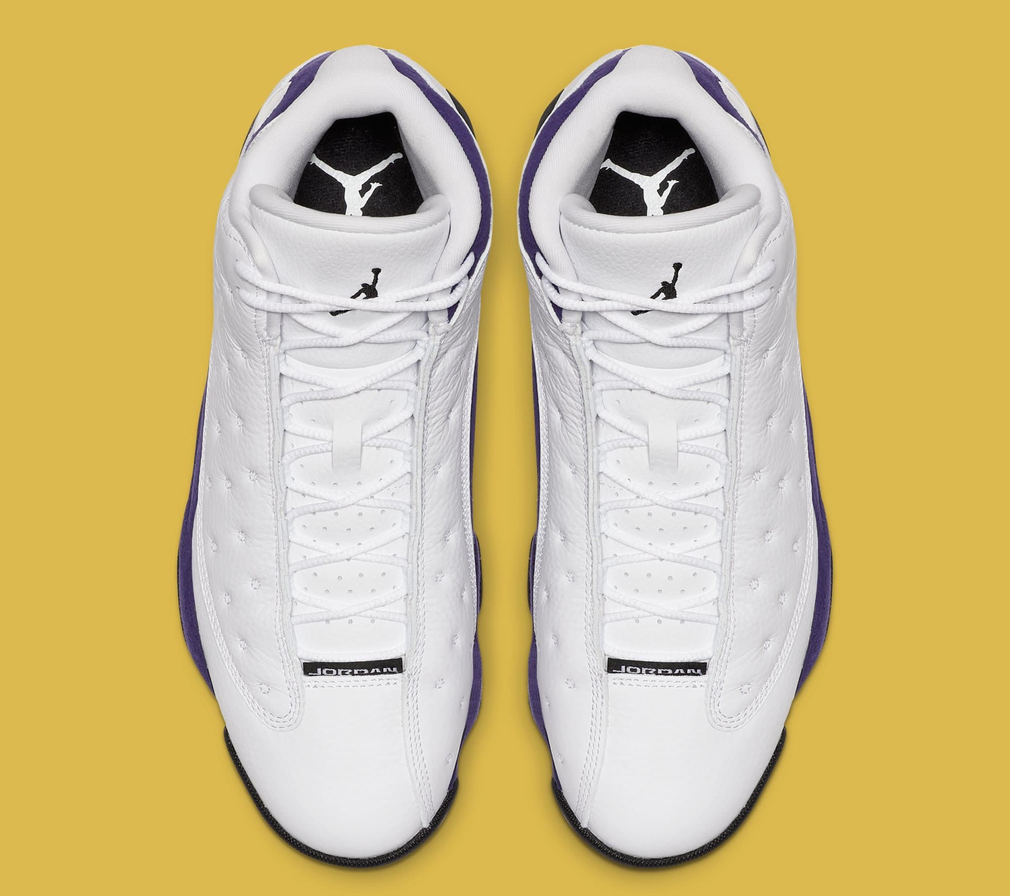 Air Jordan 13 'Lakers' White/Black/Court Purple/University Gold 414571-105 (Top)